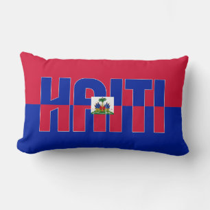 Cojín Lumbar Sueño en color con la bandera patriótica de Haití