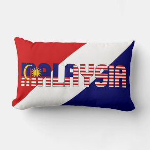 Cojín Lumbar Sueño en color con la bandera patriótica de Malasi