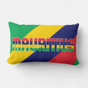 Cojín Lumbar Sueño en color con la bandera patriótica de Mauric