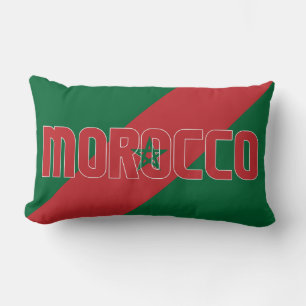 Cojín Lumbar Sueño en color con la bandera patriótica marroquí