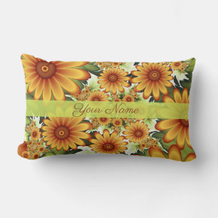 Cojín Lumbar Sueño floral, nombre fractal de flor abstracta mod