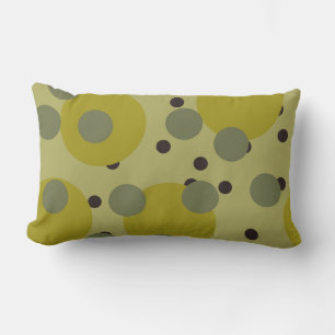 Cojín Lumbar Sueño Retro de Aguacate Círculos Atómicos de los 7