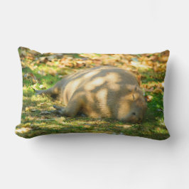 Cojín Lumbar Sueños de capibara en el sol de verano