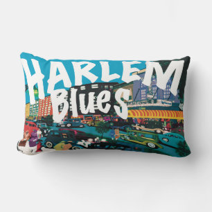 Cojín Lumbar Sueños del Blues de Harlem