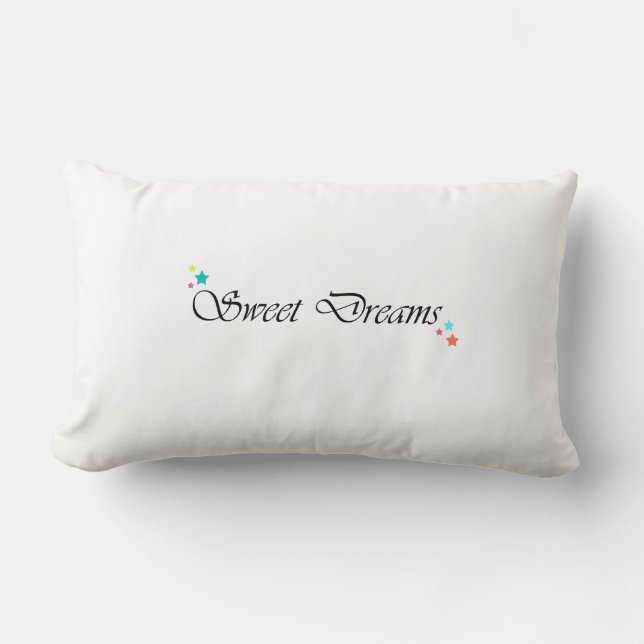 Cojín Lumbar Sueños dulces blancos (Anverso)