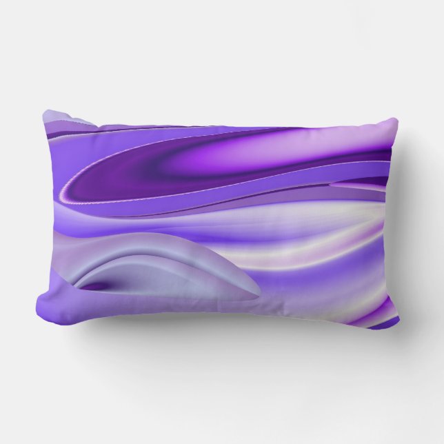 Cojín Lumbar Sueños púrpura, Abstracta fantasía Arcoiris (Anverso)