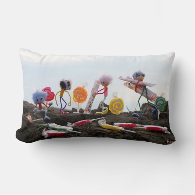 Cojín Lumbar Suikerfeest oogstende Fubby's. (Anverso)