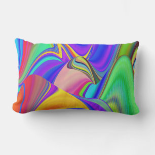 Cojín Lumbar Summerfeeling, Resumen 3D Rainbowart
