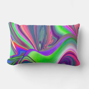 Cojín Lumbar Summerfeeling, Resumen 3D Rainbowart
