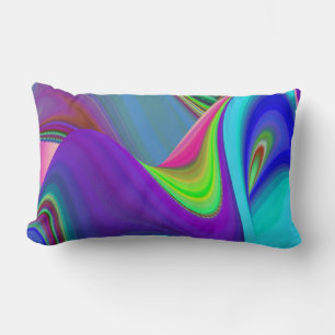 Cojín Lumbar Summerfeeling, Resumen 3D Rainbowart