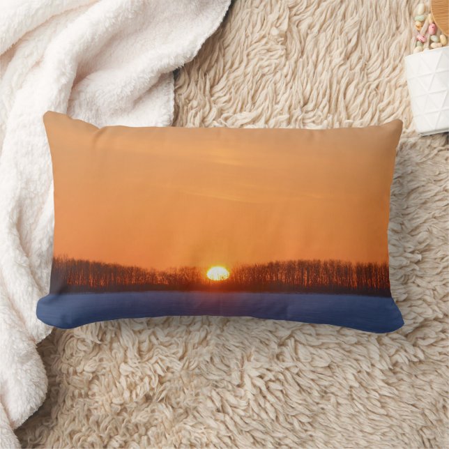 Cojín Lumbar Sunrise Over Prairie | Manitoba, Canadá (Manta)
