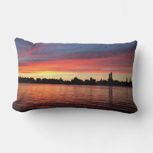 Cojín Lumbar Sunset de NYC Skyline
