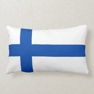Cojín Lumbar Suomen Lippu - la bandera de Finlandia