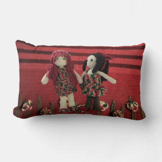 Cojín Lumbar Super Cute Amigurumi Los mejores amigos muñecas al