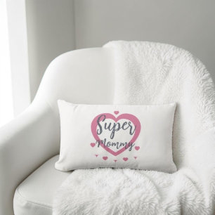 Cojín Lumbar Super Mamá Regalo Personalizado de Mejor Mamá Cojí