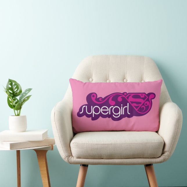 Cojín Lumbar Supergirl Groovy Name y S-Shield (Silla)