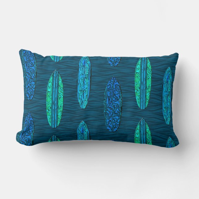 Cojín Lumbar Surfboards Hawái Big Wave (Anverso)