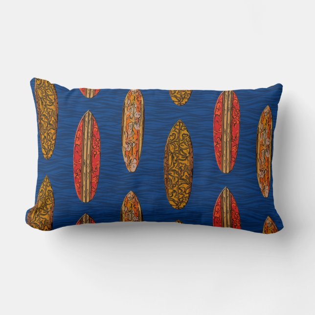Cojín Lumbar Surfboards Hawái Big Wave (Anverso)