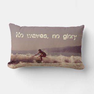 Cojín Lumbar Surfing No Waves Sin Gloria Diseño Motivador