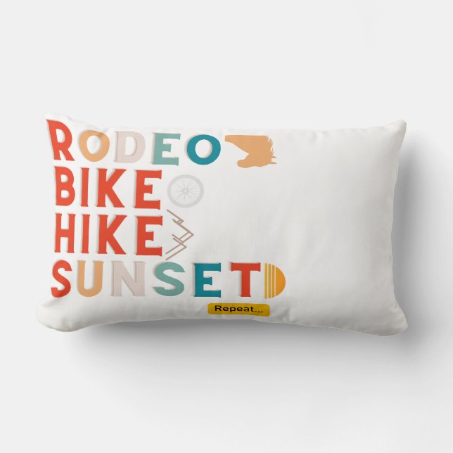 Cojín Lumbar Suroeste—Diseño divertido al aire libre (Anverso)