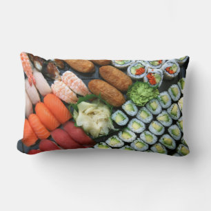 Cojín Lumbar Surtido de favoritos de sushi japonés
