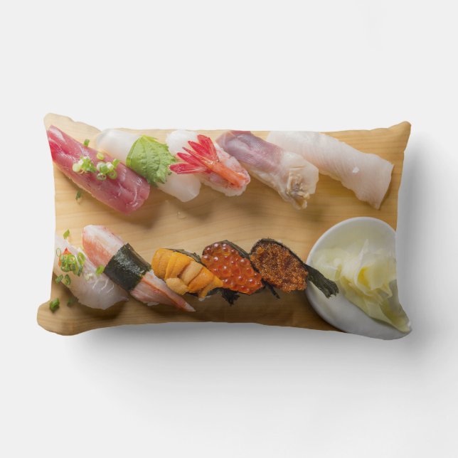 Cojín Lumbar Sushi Circle Cushion – Fresh & Cozy Decor (Anverso)