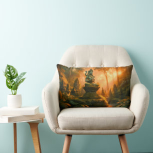 Cojín Lumbar Susurros sagrados de Bali