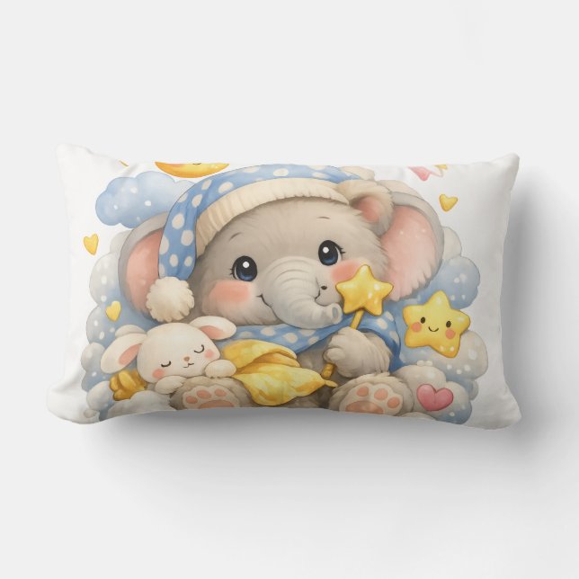Cojín Lumbar Sweet Dreams Elephant Pillow  (Anverso)