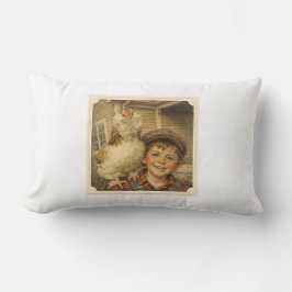 Cojín Lumbar Sweet Farm Boy Chicken Pillow