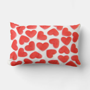 Cojín Lumbar Sweet Hearts texto rojo espalda lumbar