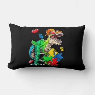 Cojín Lumbar T Rex Dinosaurios Autism Awareness Puzzle Piece Re