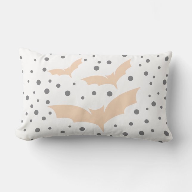 Cojín Lumbar Tableware de Halloween festivo Black and Naranja B (Anverso)