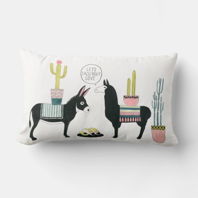 Cojín Lumbar Taco sobre el amor (Anverso)