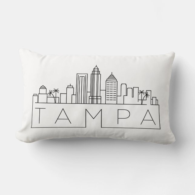 Cojín Lumbar Tampa, Florida Skyline Lumbar Pillow (Anverso)