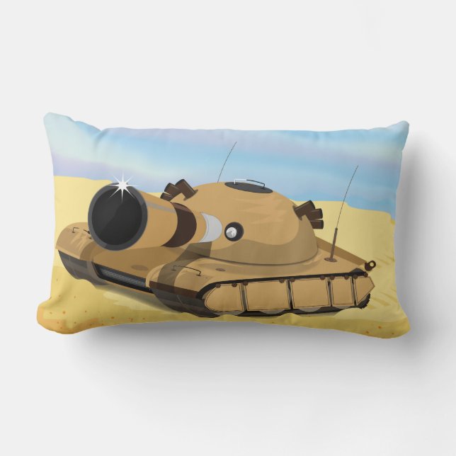 Cojín Lumbar Tanque del Desierto (Anverso)