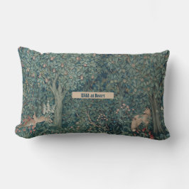 Cojín Lumbar Tapiz de vegetación del antiguo William Morris