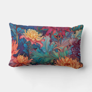 Cojín Lumbar Tapiz floral de Dahlia