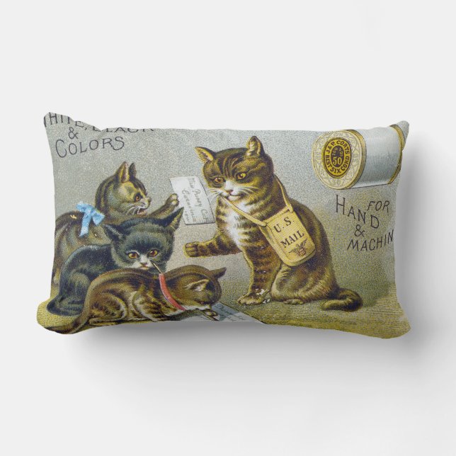 Cojín Lumbar Tarjeta comercial del hilo, 1880 (Anverso)