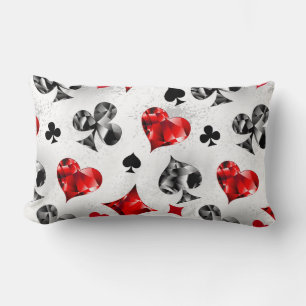 Cojín Lumbar Tarjeta de juego de jugador de póquer se adapta a