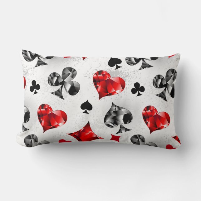 Cojín Lumbar Tarjeta de juego de jugador de póquer se adapta a  (Anverso)