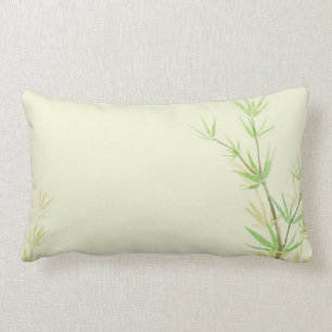 Cojín Lumbar Tarjeta pintada de la acuarela con estilizado