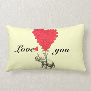 Cojín Lumbar Tarjetas del día de San Valentín románticas