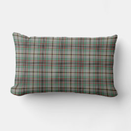 Cojín Lumbar Tartan escocés gris y verde del Clan Craig