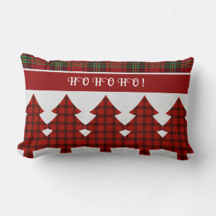 Cojín Lumbar Tartán rojo negro verde acogedor