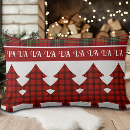 Cojín Lumbar Tartán rojo negro verde acogedor