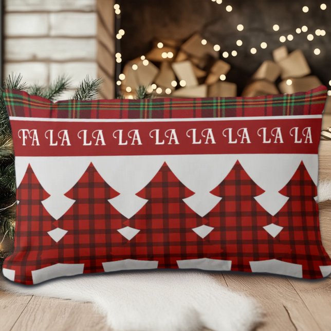 Cojín Lumbar Tartán rojo negro verde acogedor (Subido por el creador)