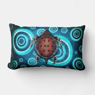 Cojín Lumbar Tatuaje de tortuga de fantasía