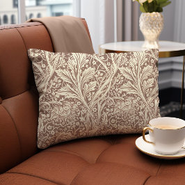 Cojín Lumbar Taupe Brown Arcadia William Morris Hawthorn