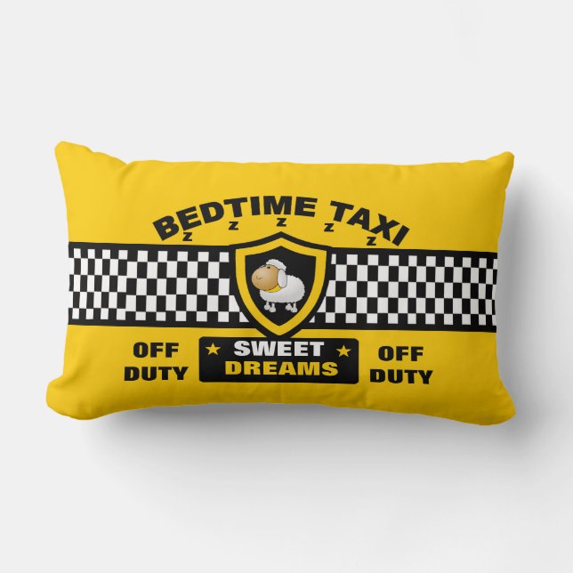 Cojín Lumbar Taxi en la cama (Anverso)