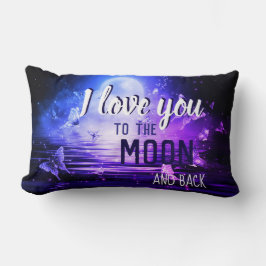 Cojín Lumbar Te amo a la luna y de vuelta